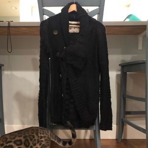 cozy, knit black sweater